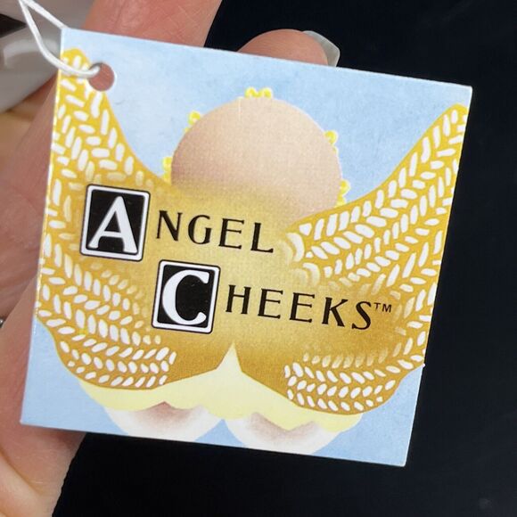 Vintage Kirk's Kritters Angel Cheeks Christmas Angel Figurine w/ Base Tree - Picture 12 of 16